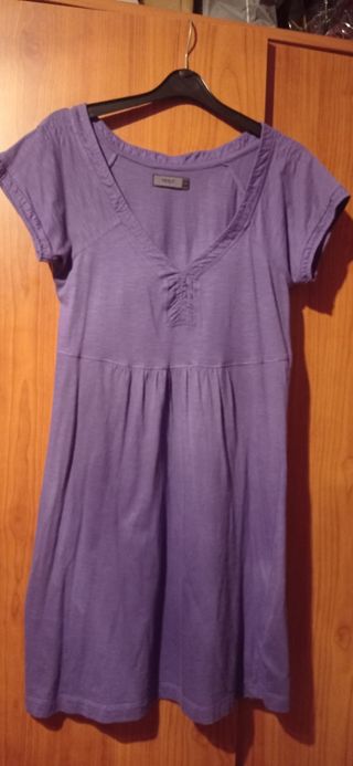 Vestido violeta algodón Only 