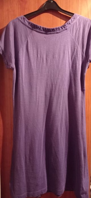 Vestido violeta algodón Only 