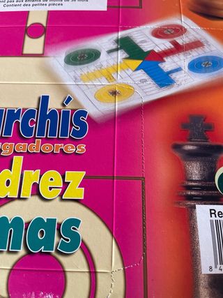 Tablero de parchís y ajedrez/damas completo