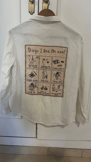 Camisa Zara Kids blanca, talla 11-12años