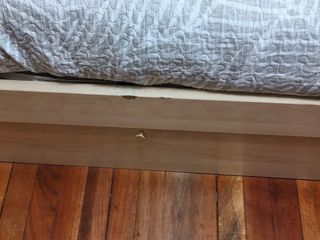 Cama nido con escritorio y arcón. Beige.