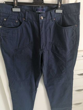 pantalone uomo 5 tasche blu de blasio