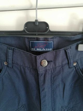 pantalone uomo 5 tasche blu de blasio