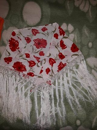 Traje gitana rojo y blanco