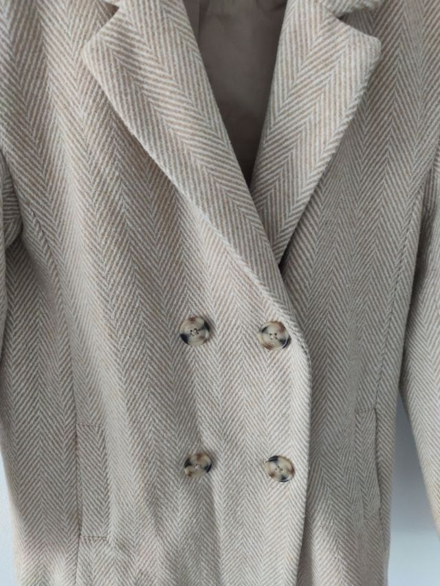 Abrigo niña UN1KIDS beige talla 9_10 años