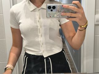 Polo blanco Pull & Bear