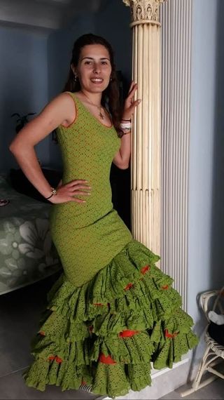 Traje gitana verde - poco uso
Talla 36