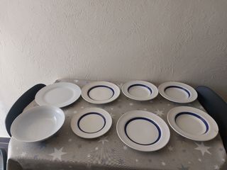 26 Platos + 1 Fuente Porcelana