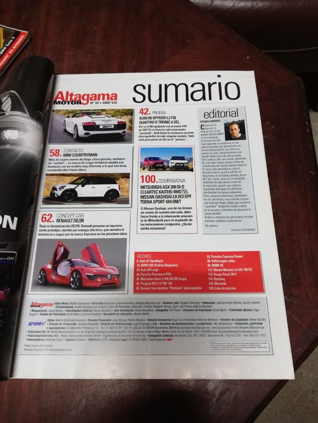Vendo 9 revistas de automóviles Altagama