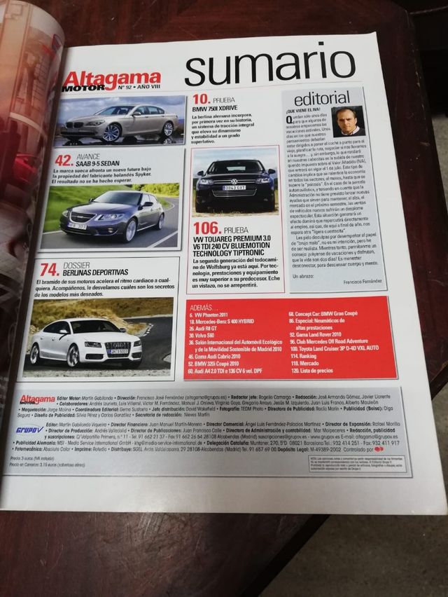 Vendo 9 revistas de automóviles Altagama