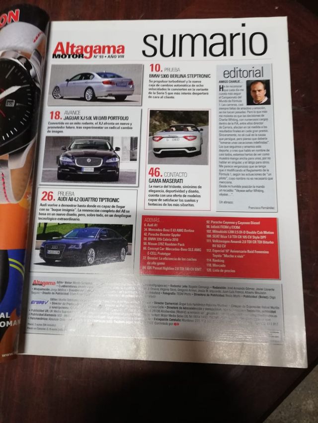 Vendo 9 revistas de automóviles Altagama