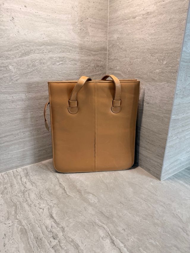 Bolso hombro piel camel