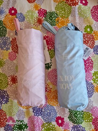 2 Paraguas ALE-HO plegables - Azul y Rosa