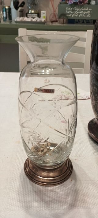 Jarrón cristal antiguo