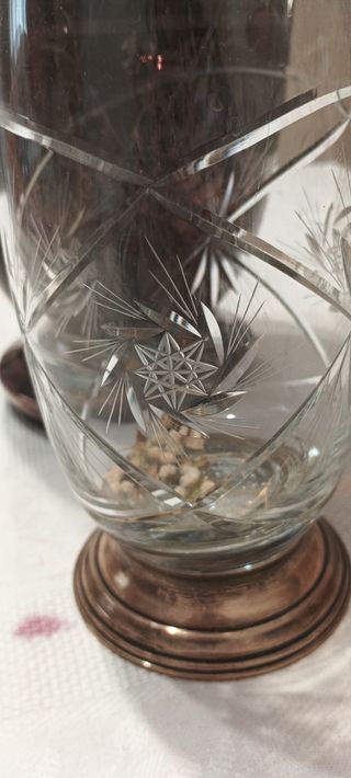 Jarrón cristal antiguo