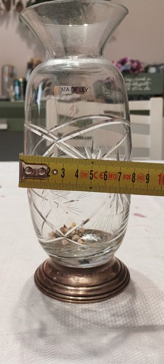 Jarrón cristal antiguo