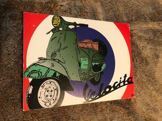 Cartel Vespa Velocità Vintage
