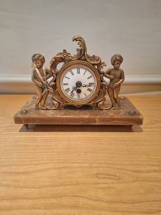 Reloj antiguo mármol y bronce