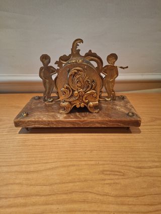 Reloj antiguo mármol y bronce