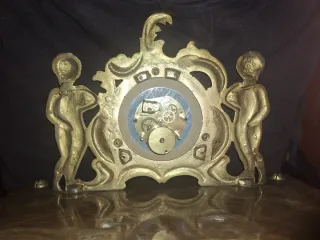 Reloj antiguo mármol y bronce