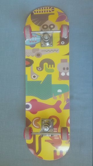 Monopatín de madera madera 70x20 cm para niños