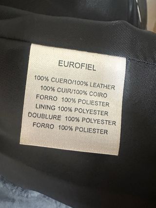 Chaqueta cuero Cortefiel negra