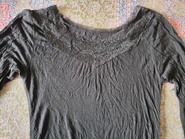 Canotta nera pizzo - Intimo donna