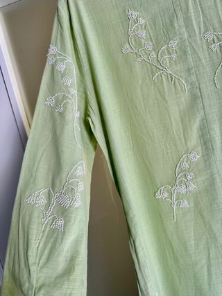 Vestido midi abalorios