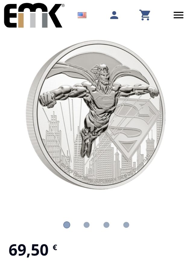 Moneda Plata Superman 1 Oz 999 NIUE 2021 DC