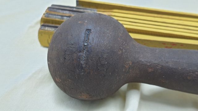 Antico peso 1920 realizzato a mano da barra.1,047k