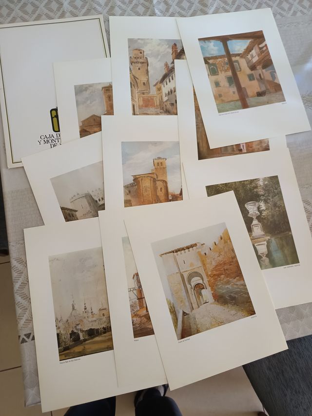 Carpeta con 10 laminas Segovia. P. Pérez de Castro