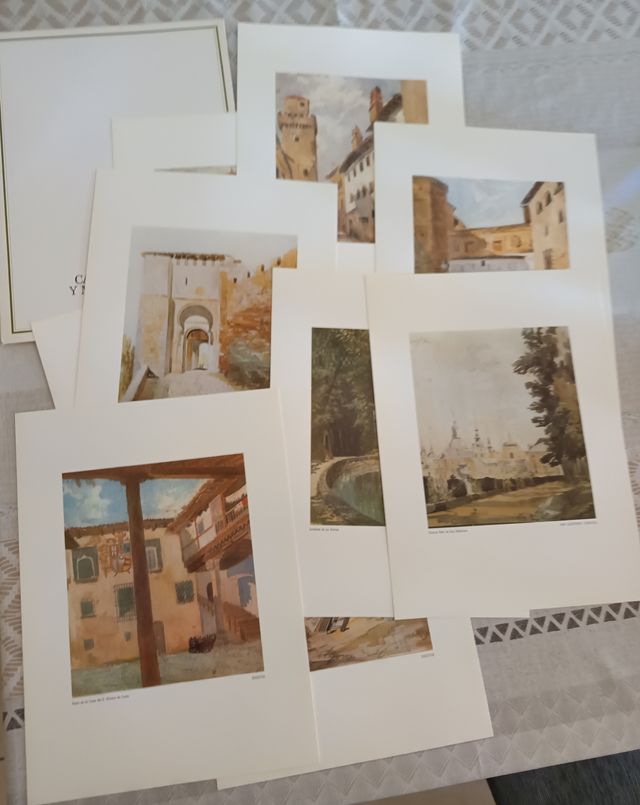 Carpeta con 10 laminas Segovia. P. Pérez de Castro