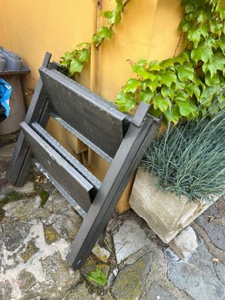 34kg hierro forjado - vieja escalonera plegable