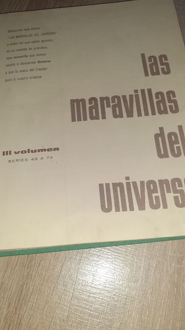 Álbum cromos Las Maravillas del Universo