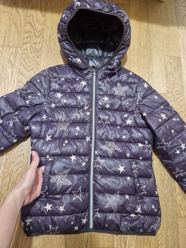 Piumino leggero Benetton con stelle tg. 10-11 anni