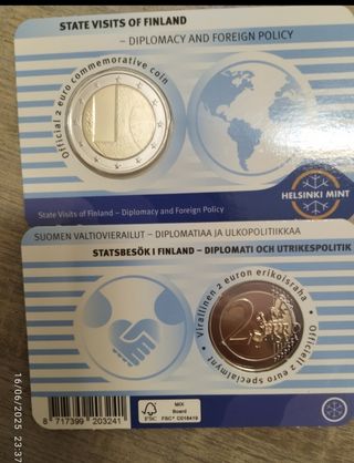 2€ Finlandia 2025 - Moneda Coincard BU