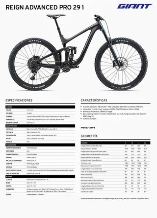 Bicicleta MTB Enduro Giant Reign Advanced Pro 1