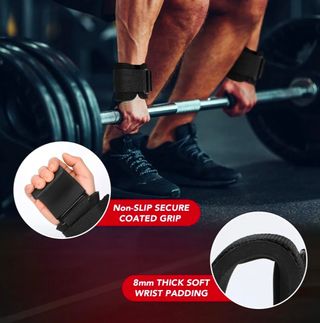 2 Ganchos levantamiento pesas. Straps