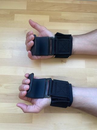 2 Ganchos levantamiento pesas. Straps