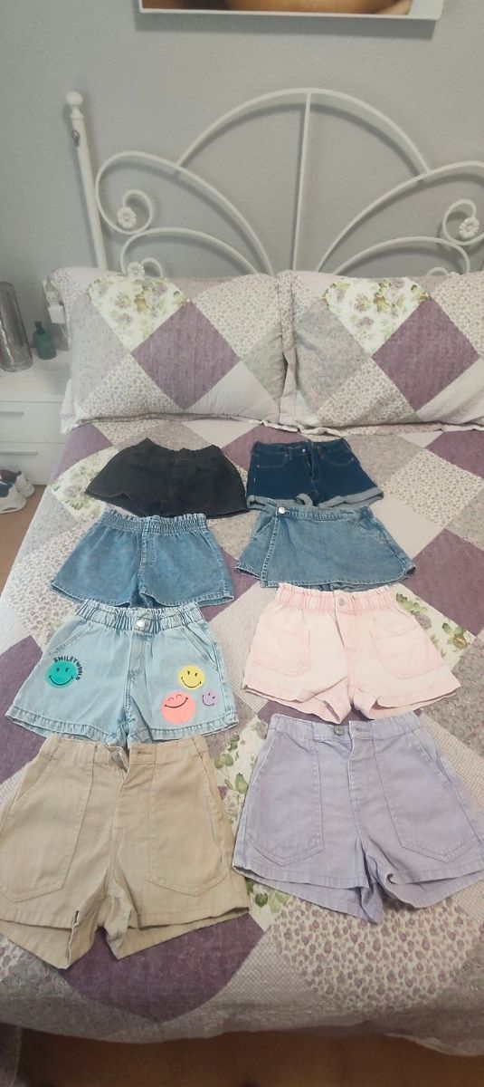 8 Shorts niña 7-8 años impecables