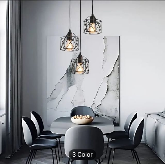 Lámpara 3 luces estilo industrial