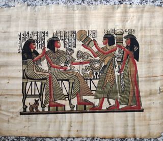 5 Quadri Papiro Egizio Artigianali