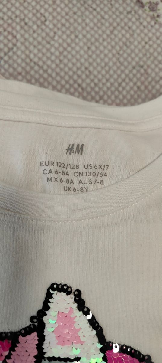 6 Camisetas Niña 7-8 años impecables manga corta