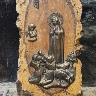 Figura antigua virgen de Fátima años 60 30cm