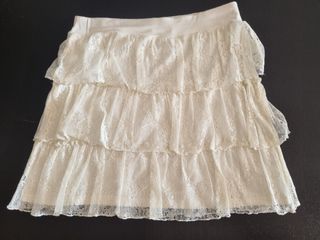 Falda encaje blanca