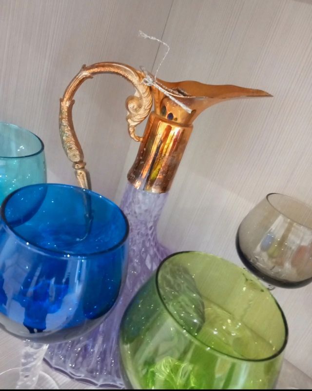 Calici vetro soffiato Murano anni '70