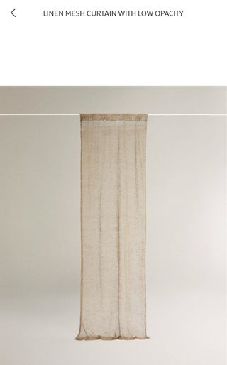 Cortina lino beige Zara Home - 140x270cm