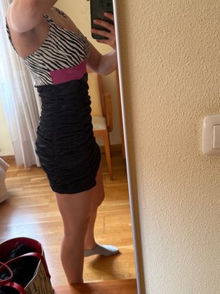 Vestido fiesta cebra XS