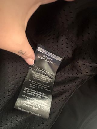 Chaqueta de piel Alpinestars GP Force Negra / Blanca