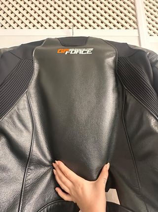 Chaqueta de piel Alpinestars GP Force Negra / Blanca